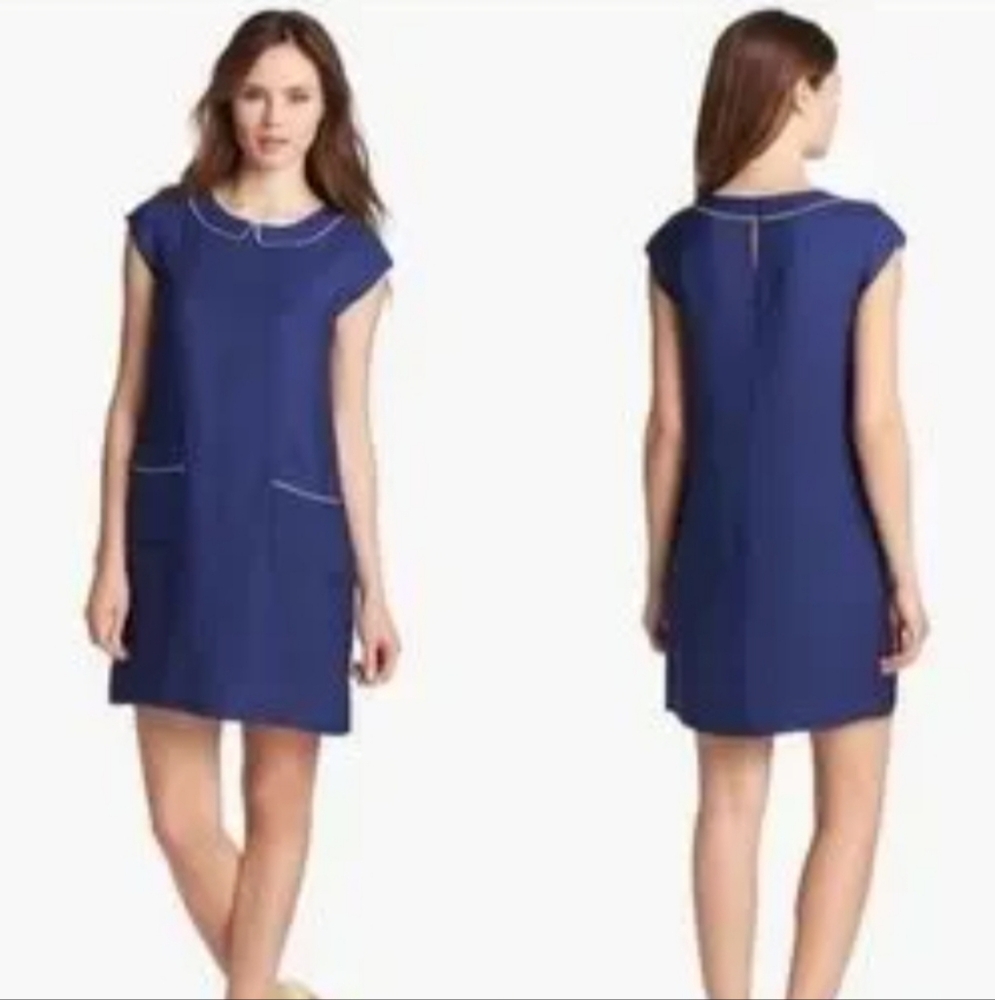 Kate Spade Thelma dress, navy blue, peter pan color, new with tags, size 6